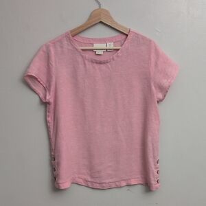 Cynthia Rowley Linen Side Button Shirt